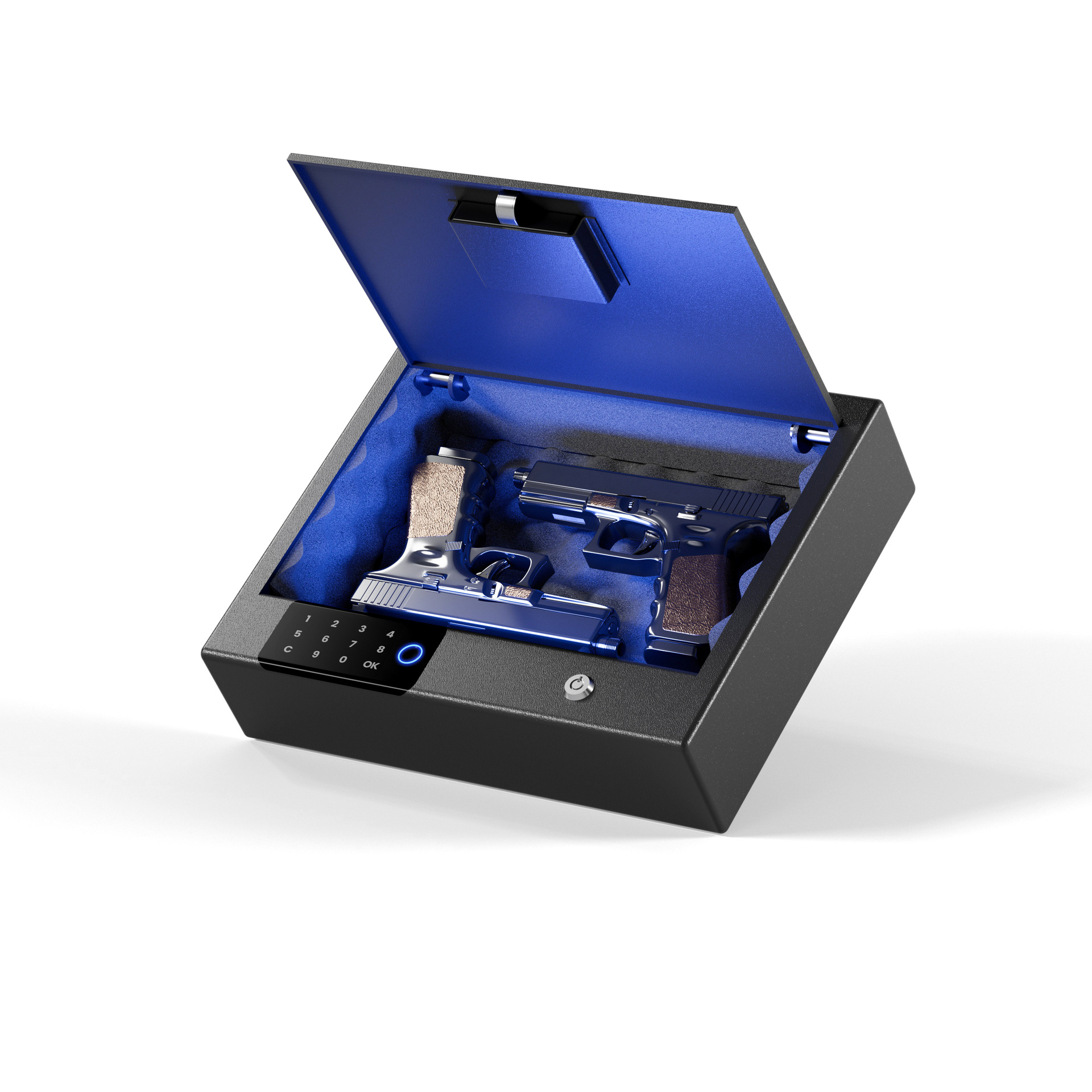 Direct Pistol Cabinet Safe Gun Box Fingerprint Password Small Pistol Cabinet Car-mountable