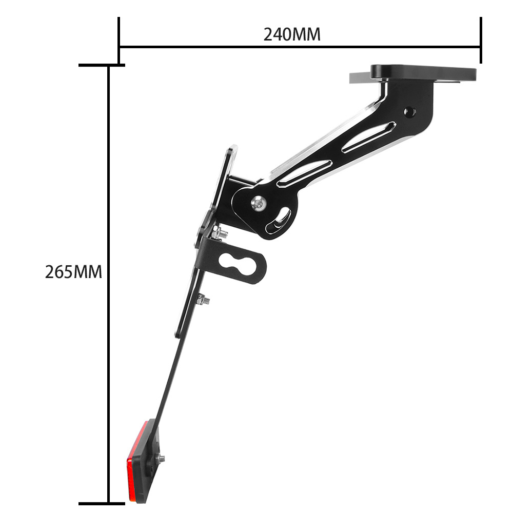 Suitable for Yamaha TMAX530 12-19 modified license plate frame with LED light license plate frame