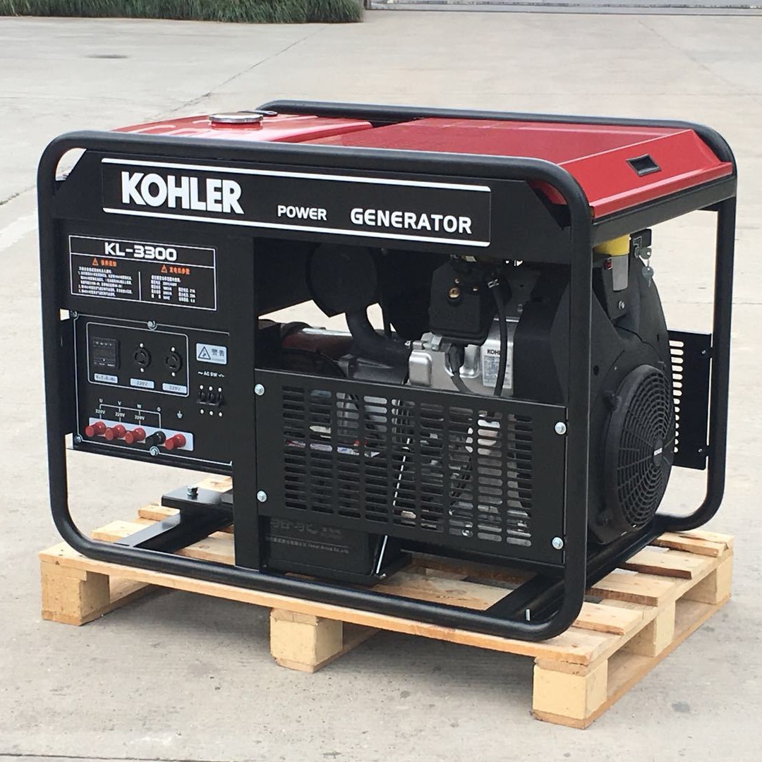 现货供应12kw单三相380V电动含脚轮科勒汽油发电机组KL3180