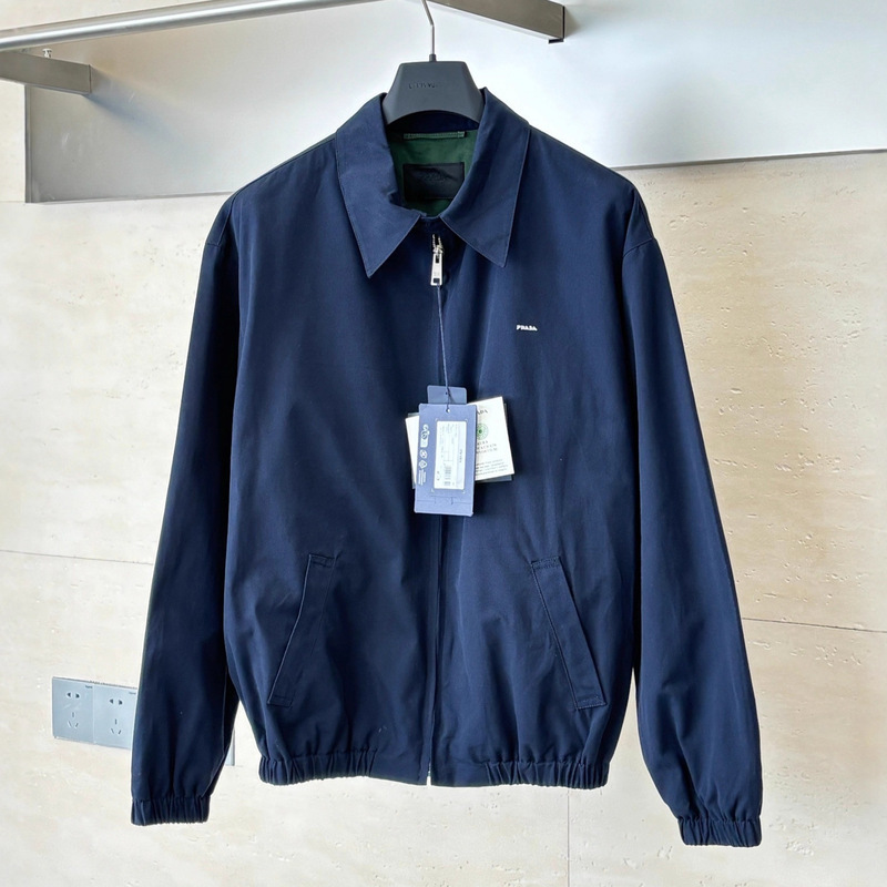 Correct Version of 25Fw Pula's Classic Harrington Embroidered Logo British Style Gentleman Cotton Jacket Men's and Women's Jackets