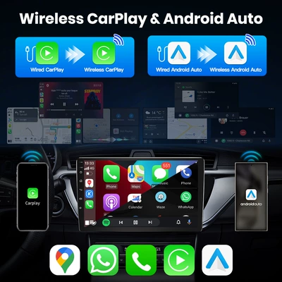 Wired to Wireless 2-in-1 – Simsiz CarPlay və Android Auto