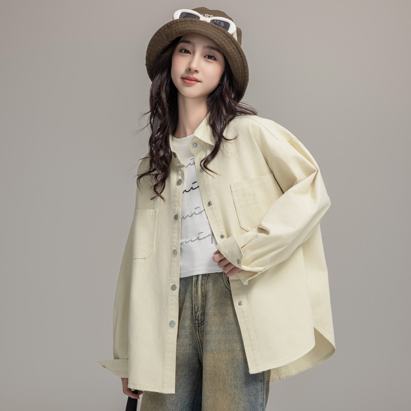 24506高中学生衬衫年新款初中女生时尚外套少女大童春秋装学院风