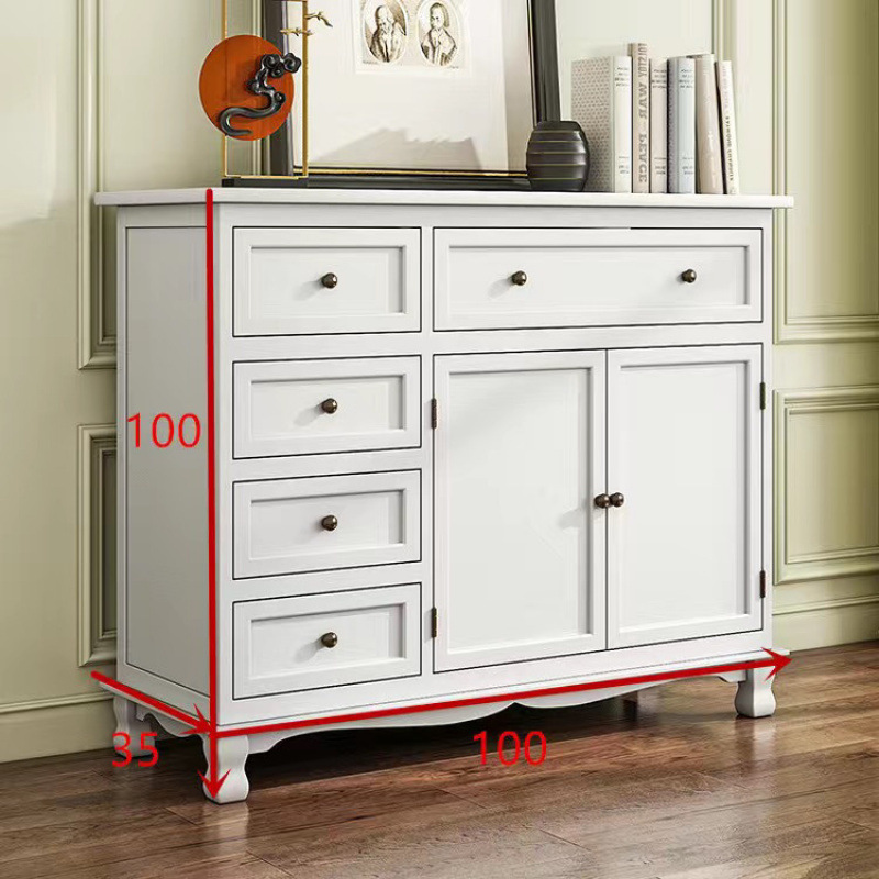 Cinco armarios de madera maciza armario de almacenamiento americano sala de estar dormitorio cabecera de cama pequeño armario de esquina armario de estilo europeo