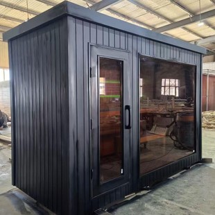 Modern Design Canadian Ironwood Outdoor Sauna with Villa Electric Stove and Sauna Stones