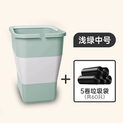 self-driving trips, camping, dormitory, car – Car storage bag/box - light-green-medium-size-5-rolls-of-garbage-bags