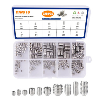 �羳 220pcs 304���P䓰��˙C���ݽz���DIN916�����o���c�z픽z