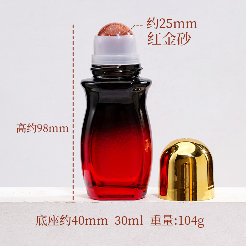 Frasco Roll-On de Cristal Natural y Vidrio para Aceites Esenciales