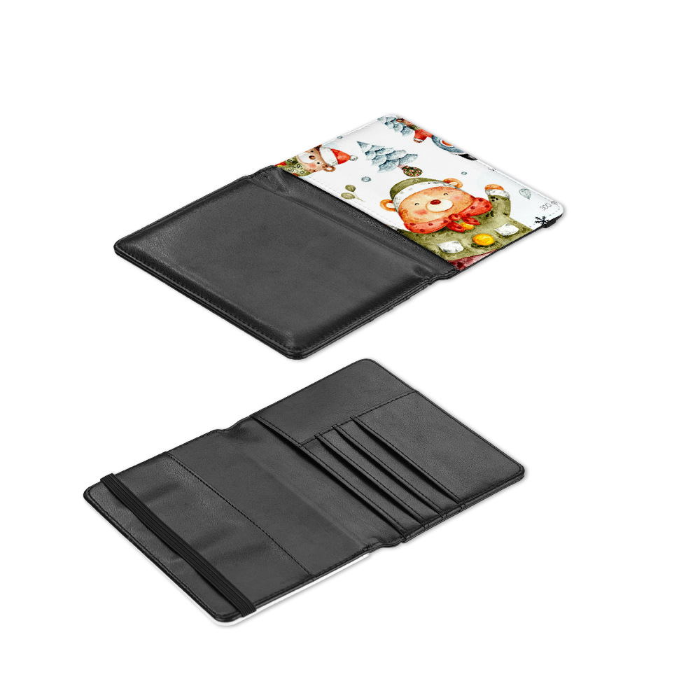 Nuevos productos transfronterizos tarjetas de cuero de transferencia térmica pu cuero multi-tarjeta bolsa de tarjetas unisex al por mayor