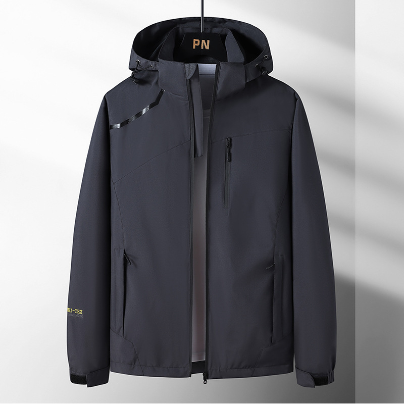 Primavera de una sola capa delgada concha blanda de asalto hombre impermeable a prueba de viento chaqueta al aire libre chaqueta de montaña transmisión en vivo