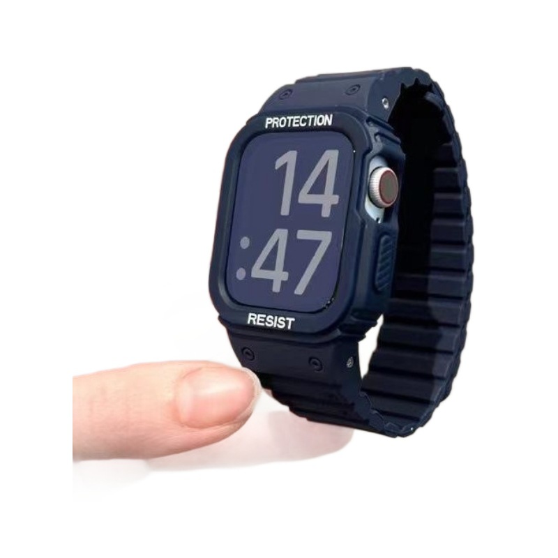 Aplicable a AppleWatch nuevos deportes de silicona magnética integrada Apple Watch iwatch87SE cinturón representativo