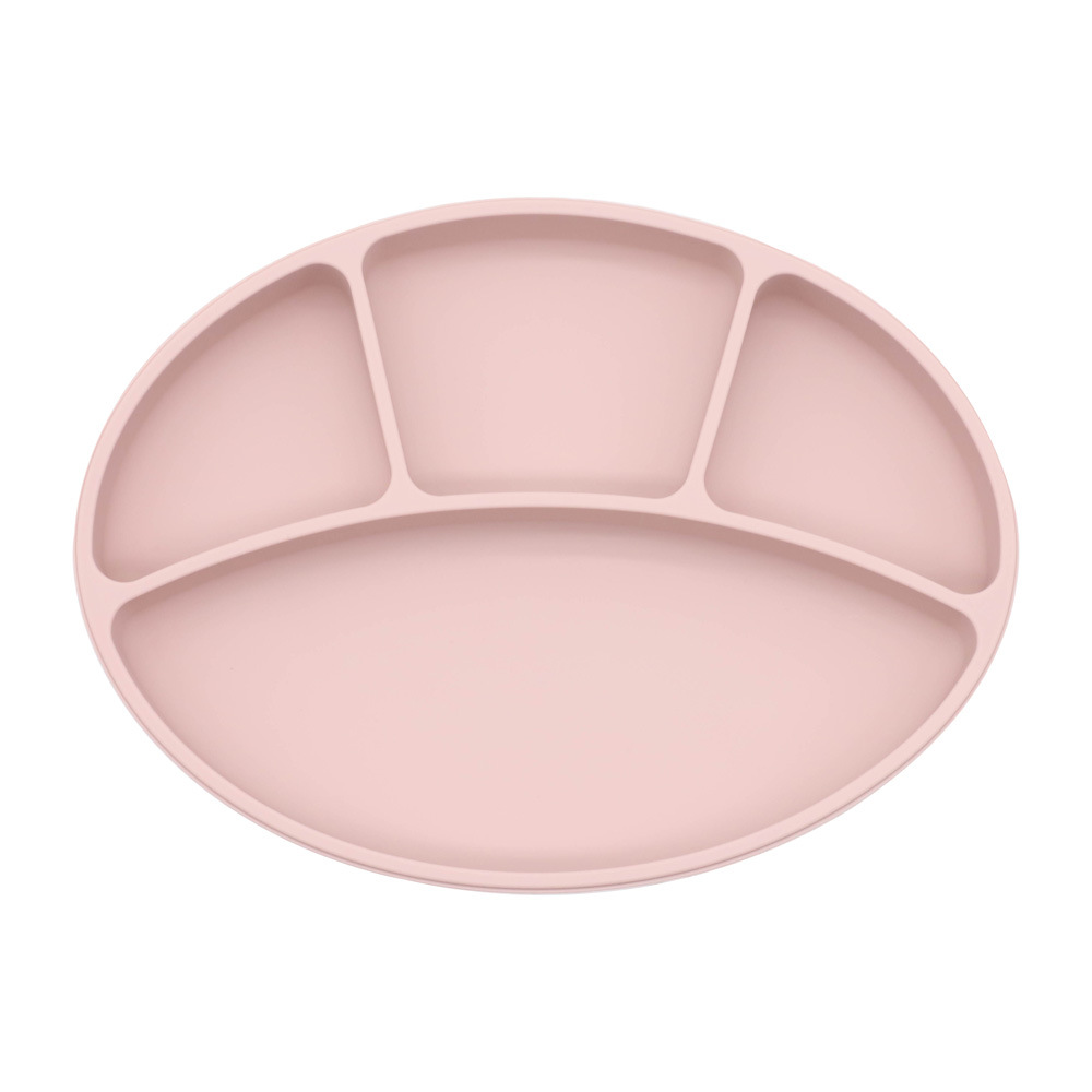 Venta caliente suplemento de alimentos para bebés vajilla de silicona conjunto de silicona para niños lechón tazón integrado Placa de silicona