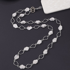 Nadya's new special-shaped chain hand-strung fantasy beads mobile phone case pendant pendant diagonal chain anti-fall anti-lost chain