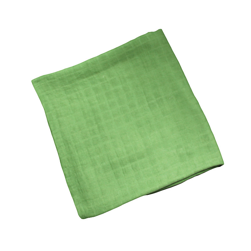 Toalla teñida de algodón de bambú toalla lisa de gasa de doble capa Toalla de baño de color sólido cochecito manta Amazon transfronterizo INS Venta caliente