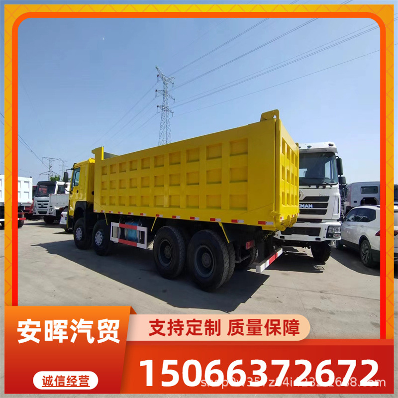 国三土方运输车二手后八轮渣土车后翻出口二手翻斗车 自卸车