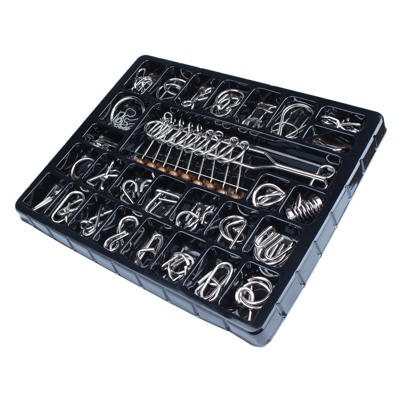 Juego de juguetes educativos de metal caja de regalo de 28 piezas embalaje juguetes de inteligencia clásica escuela estudiante regalos de vacaciones