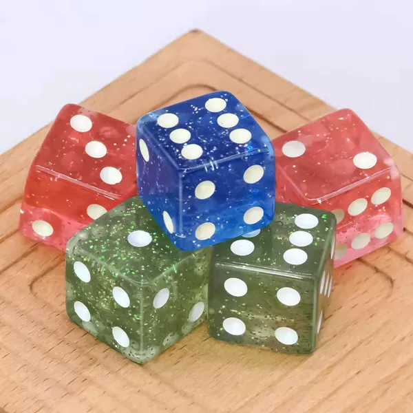 No. 19 Square Corner Dice, Flashing Dice, Game Accessories, Board Game, Multiple Colors Available, 1.9CM