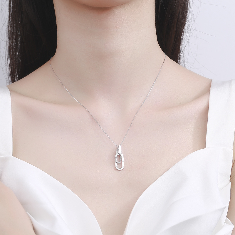 925 Sterling Silver Material Geometric, Letter Pattern All Seasons Season 925 Sterling Silver Geometric Letter Pendant Necklace