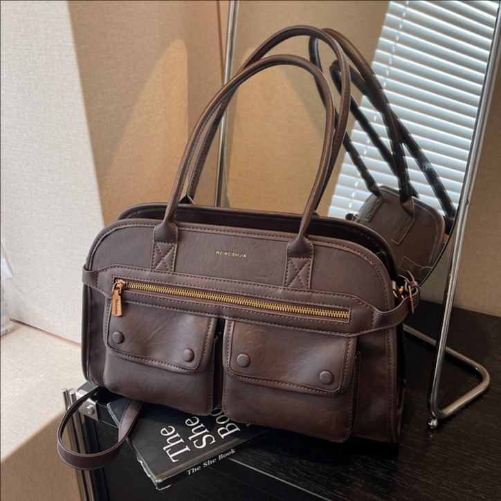 Maletín retro de viaje europeo y americano 2025 nuevo bolso de mano de moda, bolso de hombro de mujer de alto nivel