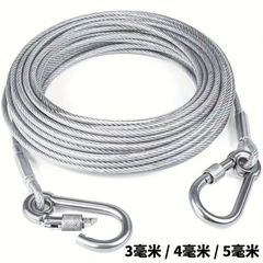 小型、中型、大型犬用の拡張ステンレス鋼犬リード、ペット用ワイヤーロープ、厚いチェーン、犬用リード、噛みつき防止