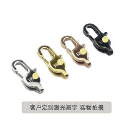 不锈钢不掉色24k金龙虾扣弹簧扣手链项链收尾扣diy手工饰品扣头批