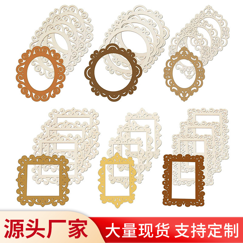 Amazon's Best-Selling Wooden Unfinished Retro Cut Out Photo Frame DIY Painting Display Picture Saving Christmas Pendant
