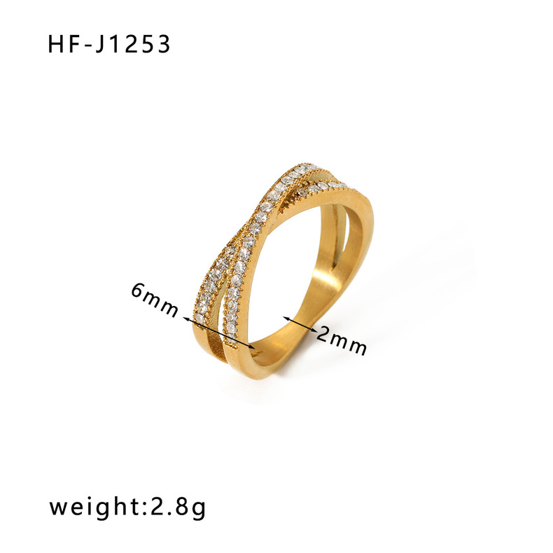 Rings Classification 1 Piece Quantity Daily Occasion 304 Stainless Steel Material PVD Coated 18K Gold Real Gold Plated Solid Color Stainless Steel Simple Style Waterproof Non Tarnish Rings