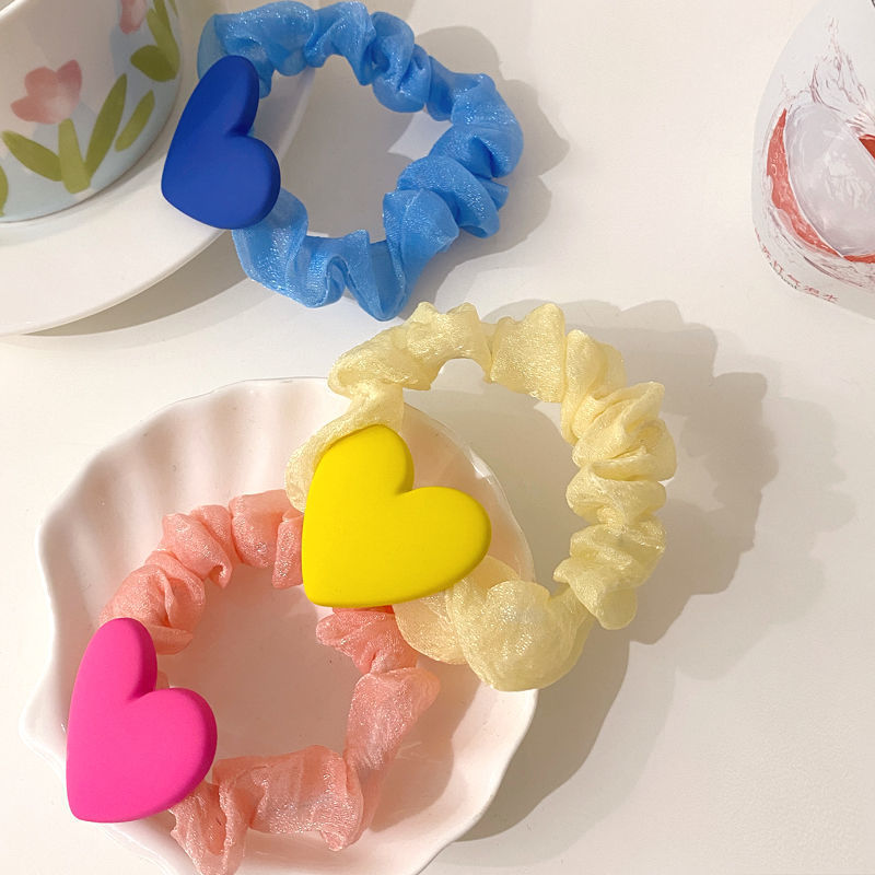 Sweet Heart Shape Plastic Hair Tie 1 Piece display picture 1