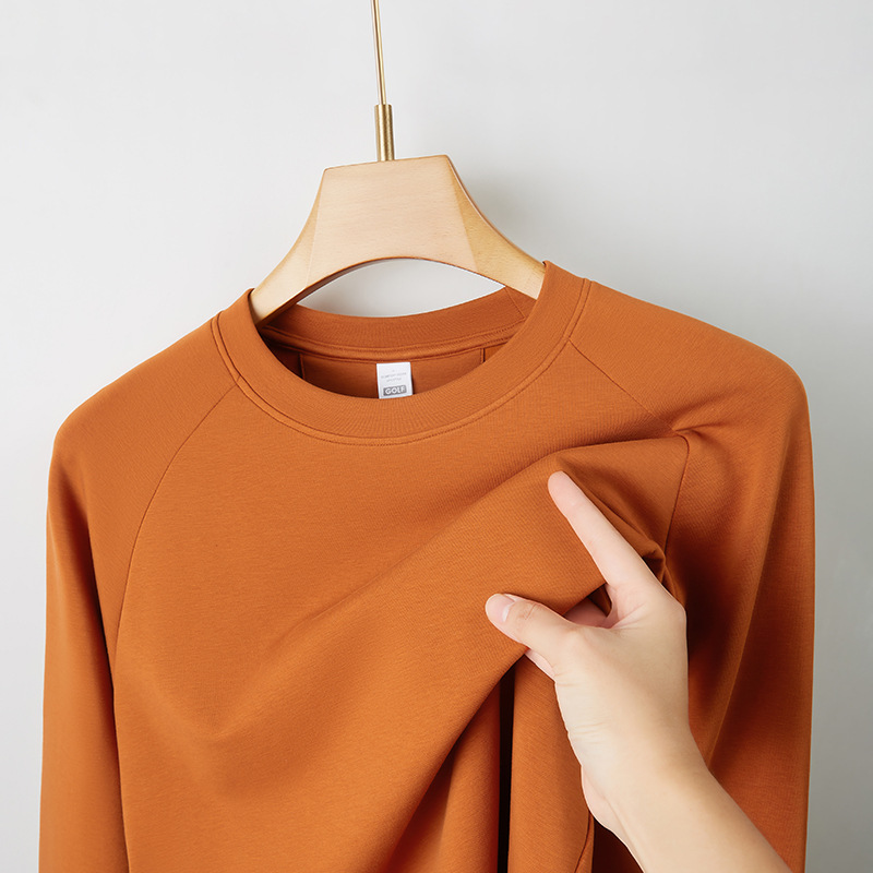 Hottem infrarrojo lejano camiseta de manga larga para hombre acolchado calentamiento otoño y invierno simple color sólido grueso camiseta de cuello redondo para hombre
