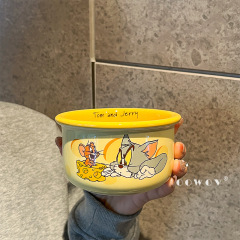 トムとジェリー ライスボウル 食器 かわいい 家庭用セラミック ミールボウル サラダボウル 子供用 ヨーグルトボウル 誕生日プレゼント