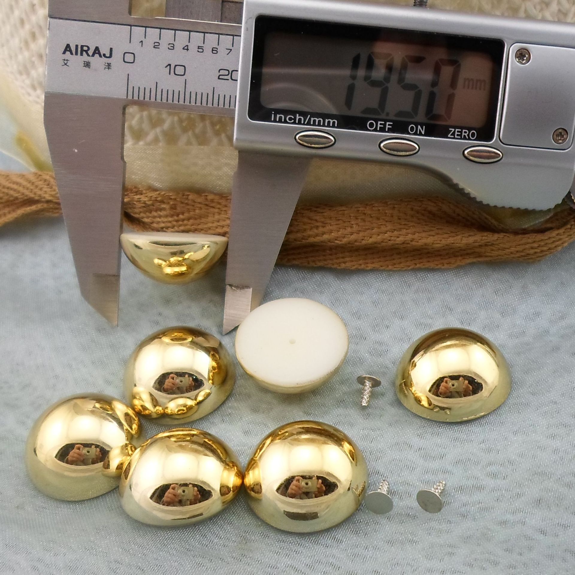 （塑料）20MM半圆塑料撞钉  包包鞋子皮带蘑菇撞钉装饰铆钉