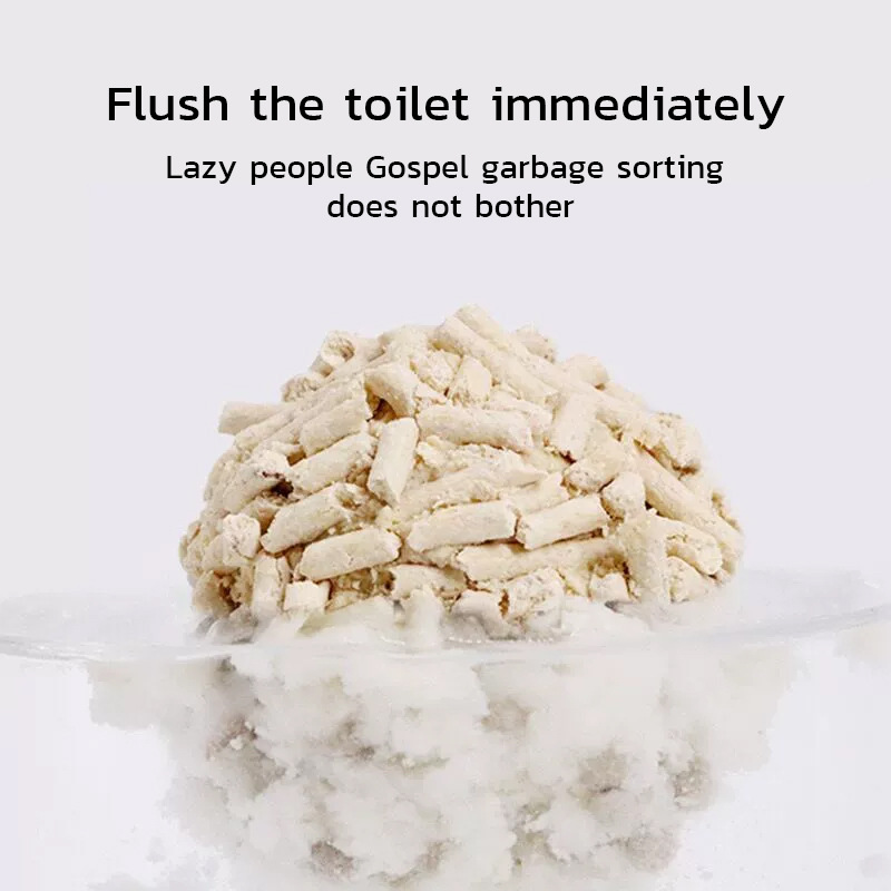 Transfronterizo puro tofu arena de gato 2kg enfocado en el mercado del sudeste asiático desodorizante polvo bajo desodorizante aglomerado té verde arena de tofu 6L