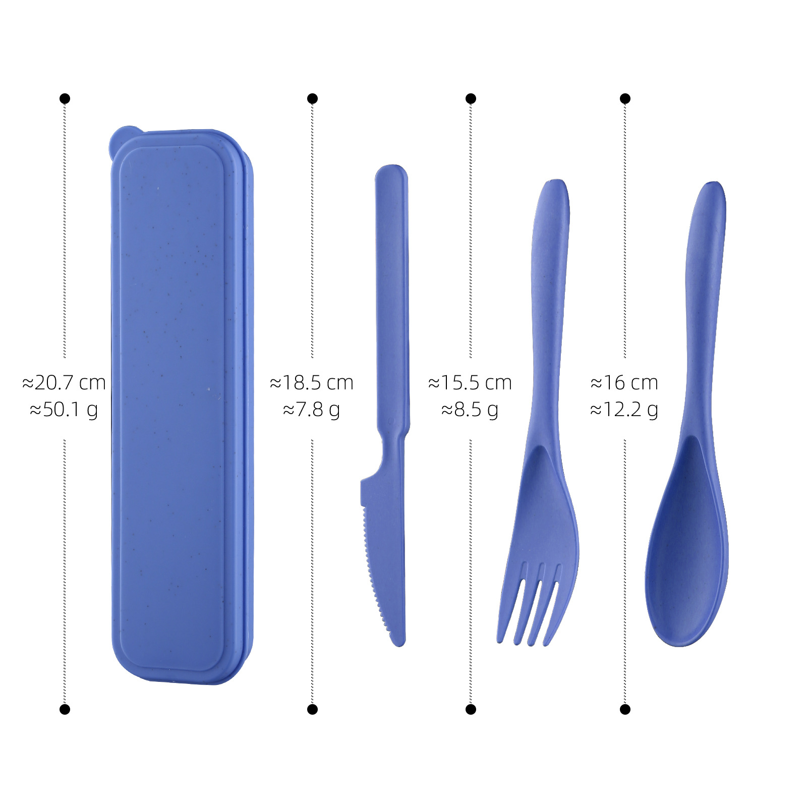 Three-piece Portable Storage Set, Plastic Daily-use Commercial Student Cutlery Gift Box Set_voghion.com
