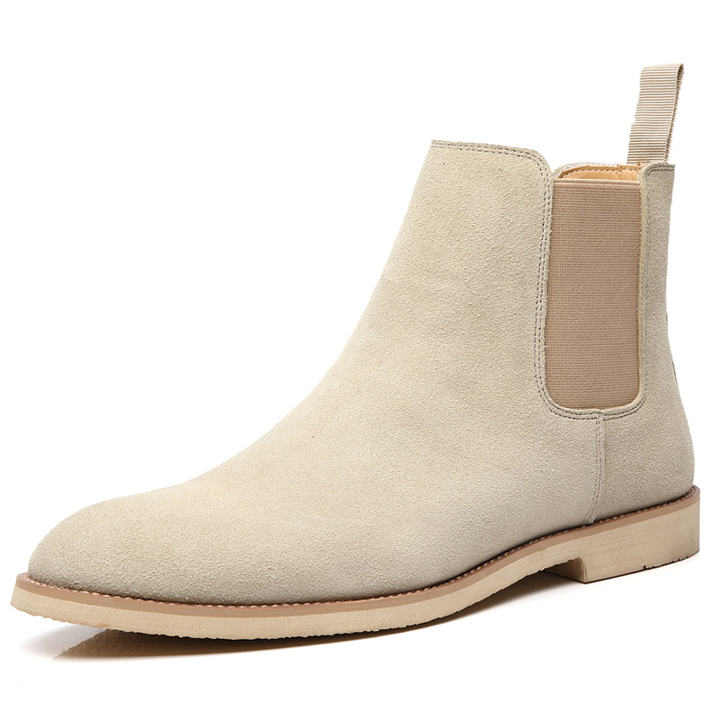 Chelsea Boots Men's Cross-border Large Size 45 46 Supply Genuine Leather Men's Boots for Autumn and Winter British Martin Boots Men