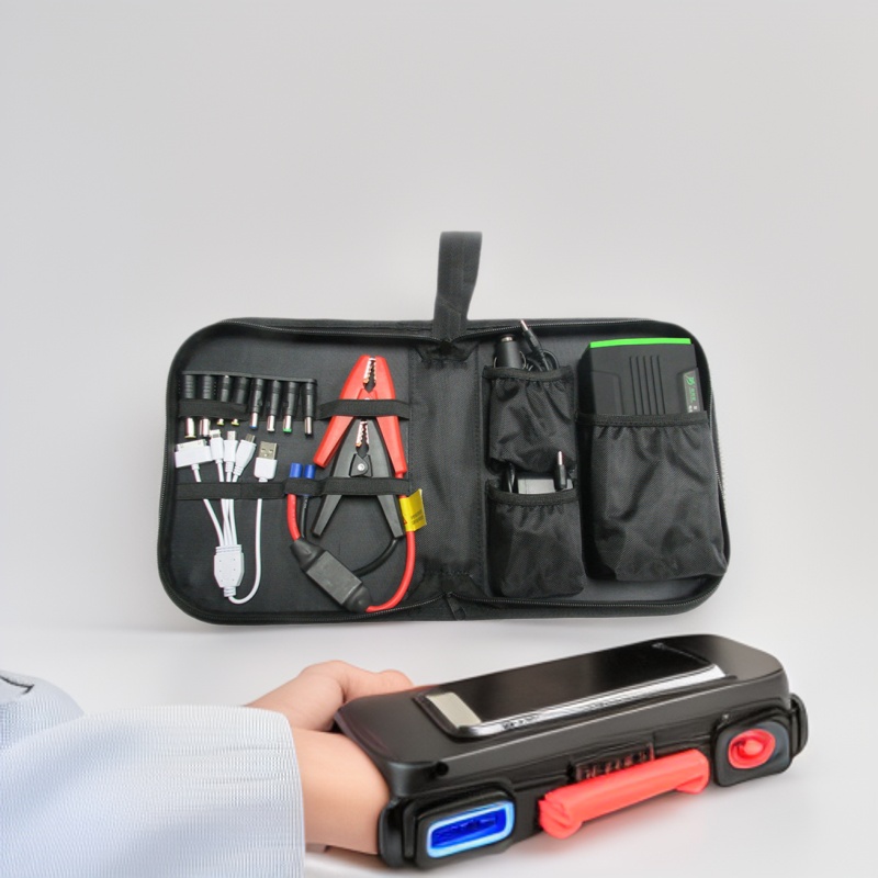 长期供应质优汽车点火器工具包厂家批发70D帆布款移动电源收纳包