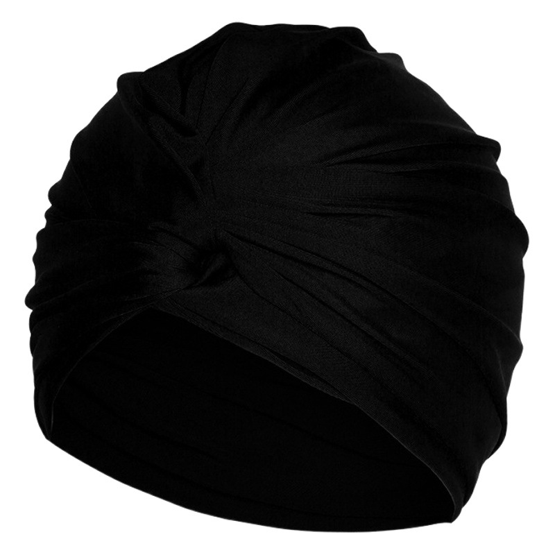 Fábrica al por mayor nuevo engrosado giro color sólido doble capa gorro de natación aguas termales playa más tamaño Pelo Largo gorro de natación de las mujeres