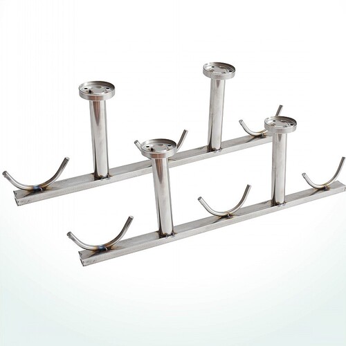 Peiqing fixed clothes drying rack balcony clothes drying hanger stainless steel pipe hanging clothes drying rod top seat hanging