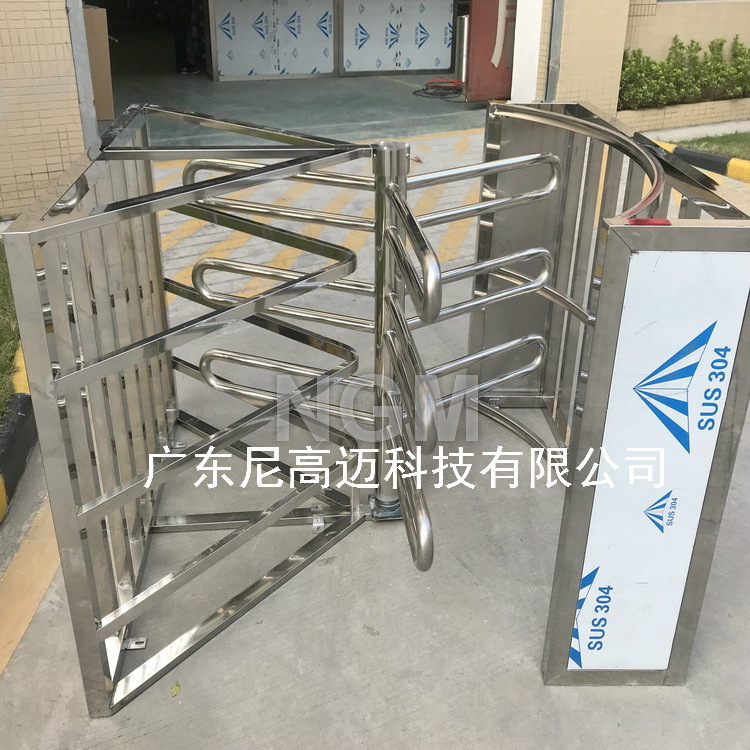 304不锈钢半高单向转闸码头考场景区超市出入通道旋转导向禁行门