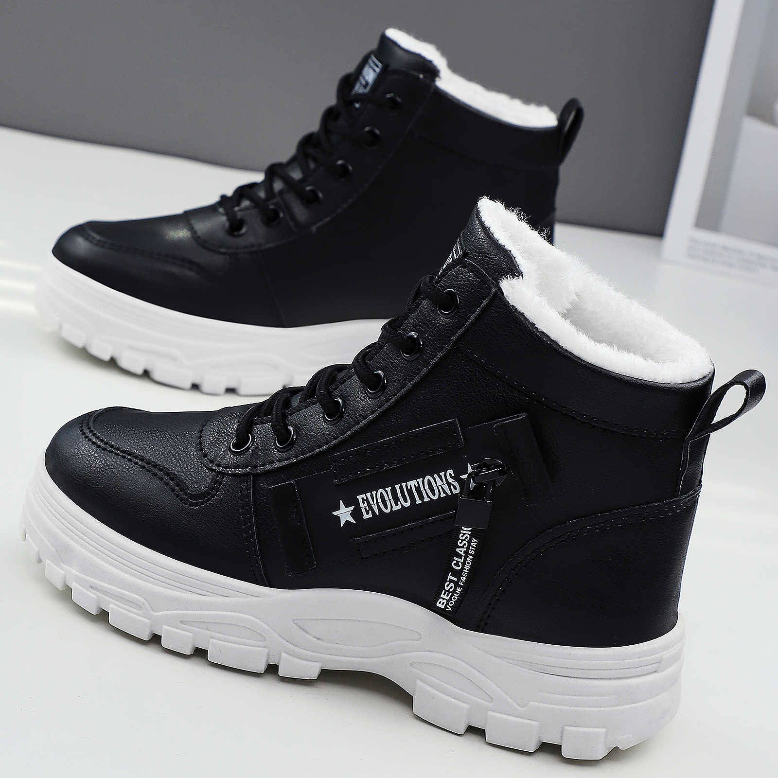 keep warm fashionable high boots platform