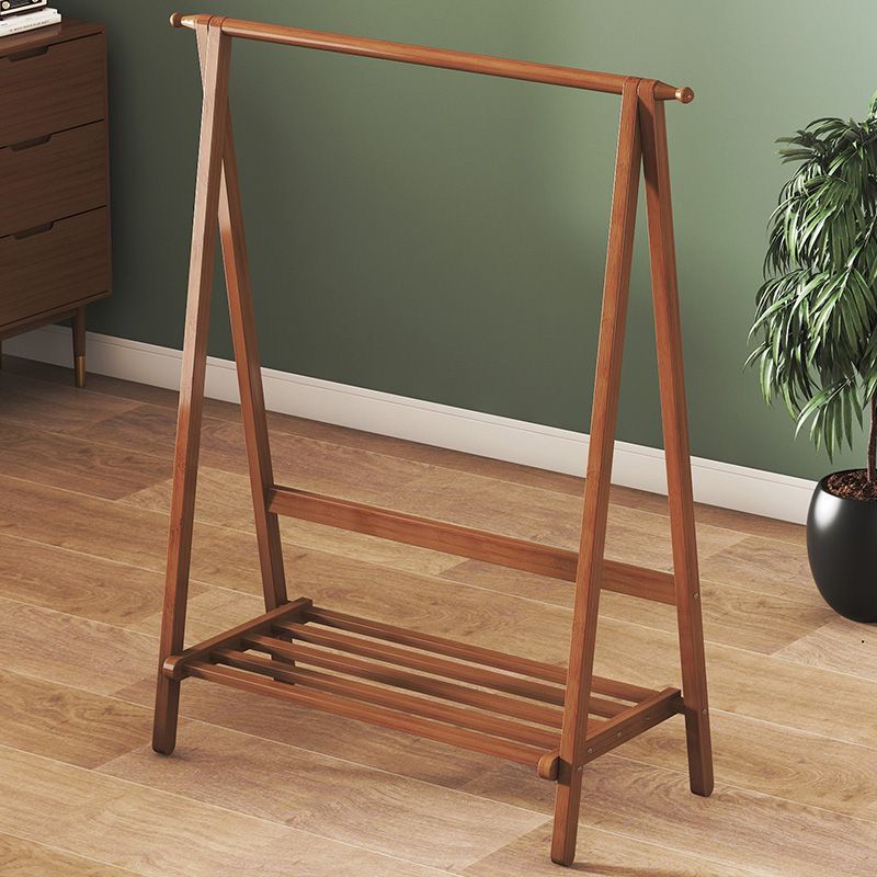 Clothes Rack Floor-Standing Vertical Bedroom Clothes Rack Living Room Indoor Multi-Functional Household Storage Rack Bamboo Clothes Drying Rack