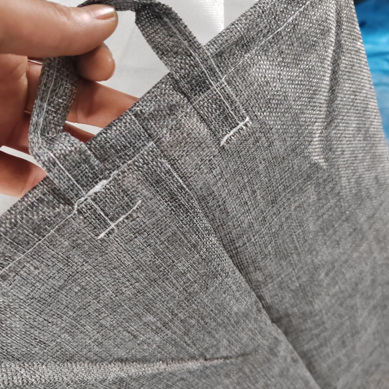 Extra grote, anti-mijt stoffen opbergmand voor verhuizingen, vochtbestendige inpakzak met trekkoord_voghion.com