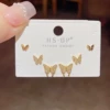 3# gold-butterfly earring combination