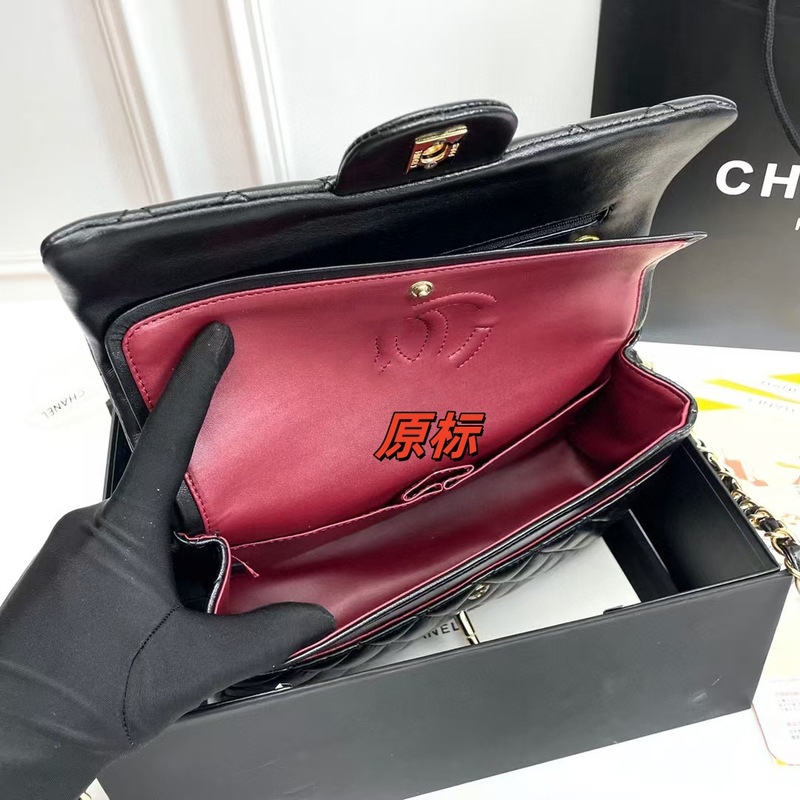 实物带Logo包包女经典小香CF羊皮链条包高品质高级感鱼子酱牛皮|undefined