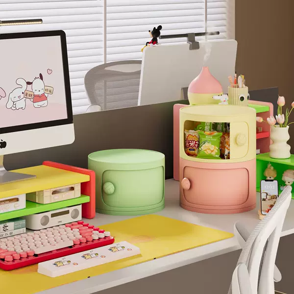 Desktop Storage Cabinet Snack Storage Cabinet Home Bedroom Bedside Table 2025 Popular Cute Creative Storage Cabinet