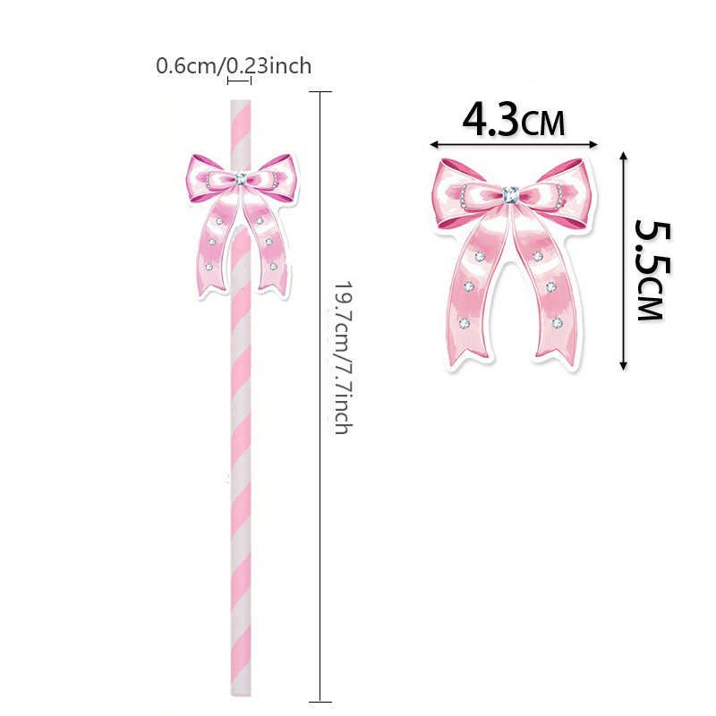 Trazo creativo transfronterizo pajita de papel decoración de fiesta mesa de postres vestido de cumpleaños botella de pudín complemento de pastel