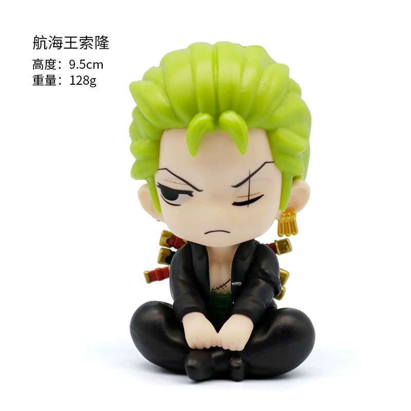Лучшие продажи Фигуры One Piece сидячая поза большой голова Нами Луффи Зоро Санжи Нептун украшения компьютерный настольный