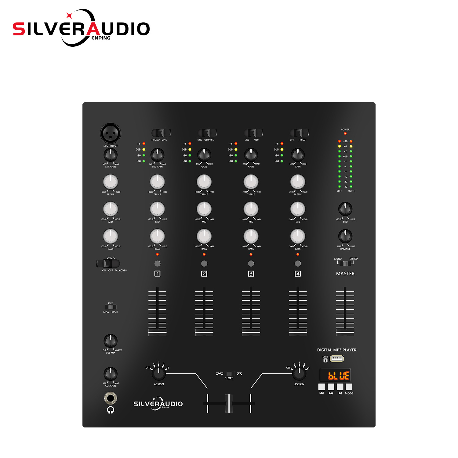 家用舞台演出带效果带蓝牙多功能小型4路混音器6路调音台GAX-DM6