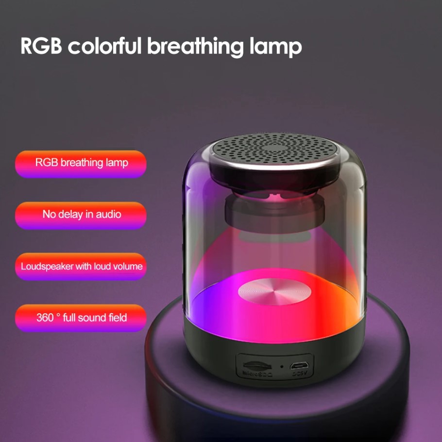 Altavoz Bluetooth de colores, tarjeta TF, llamadas manos libres, función IA, estilo celebridad