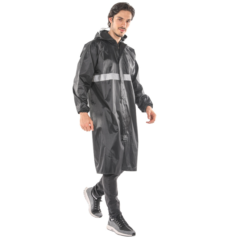 Impermeable de tela Oxford larga integrada de cuerpo entero de una pieza, impermeable de montaña al aire libre para evitar tormentas