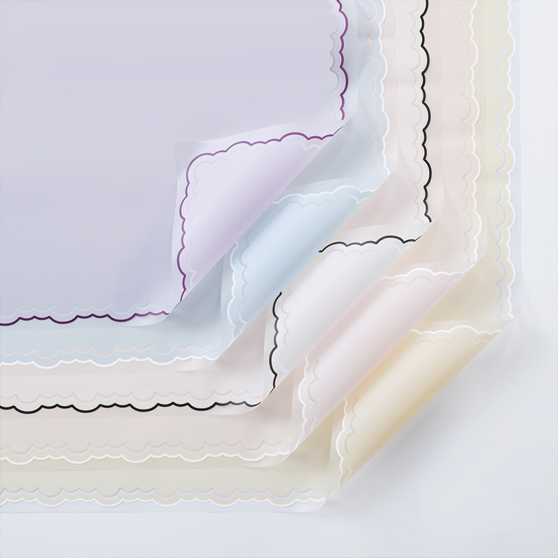 新款小手帕系包鲜花的纸防水果冻膜包花纸材料草莓花束鲜花包装纸