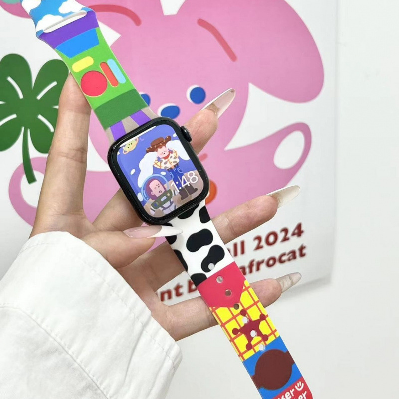 Suitable for Apple Watch Strap Applewatchs9 Toy Iwatchse Summer S8 Female S7 Classy Mobilization Silicone